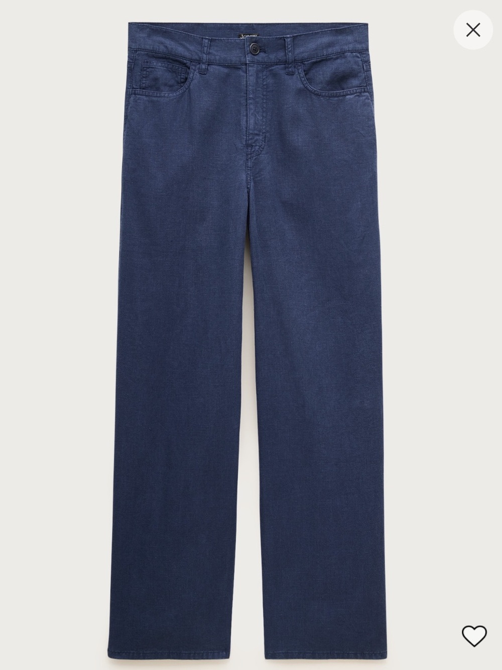 NWT J. Crew five-pocket pant in stretch linen blend - Navy size 30 Tall